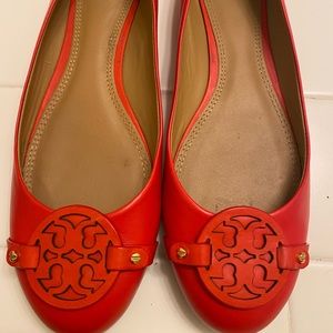 Tory Burch Red Ballet Flats Size 11